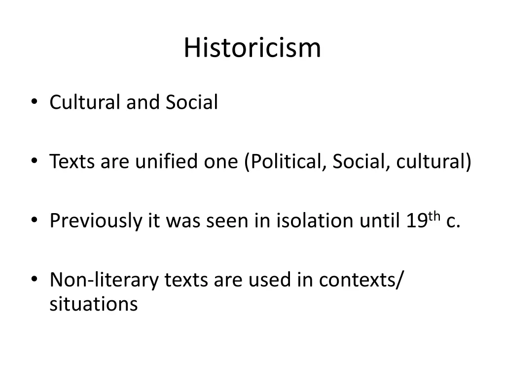 historicism 1