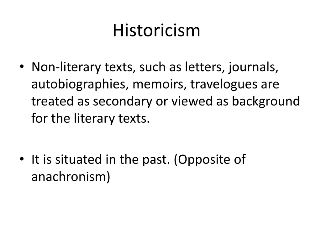 historicism 2