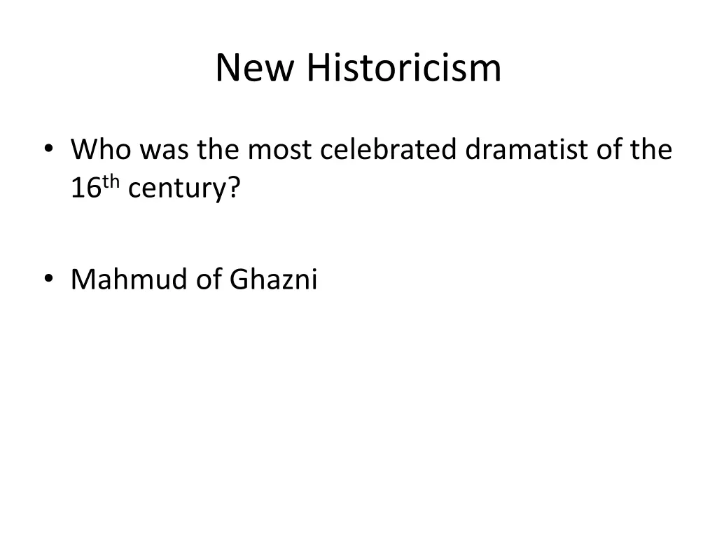 new historicism 6