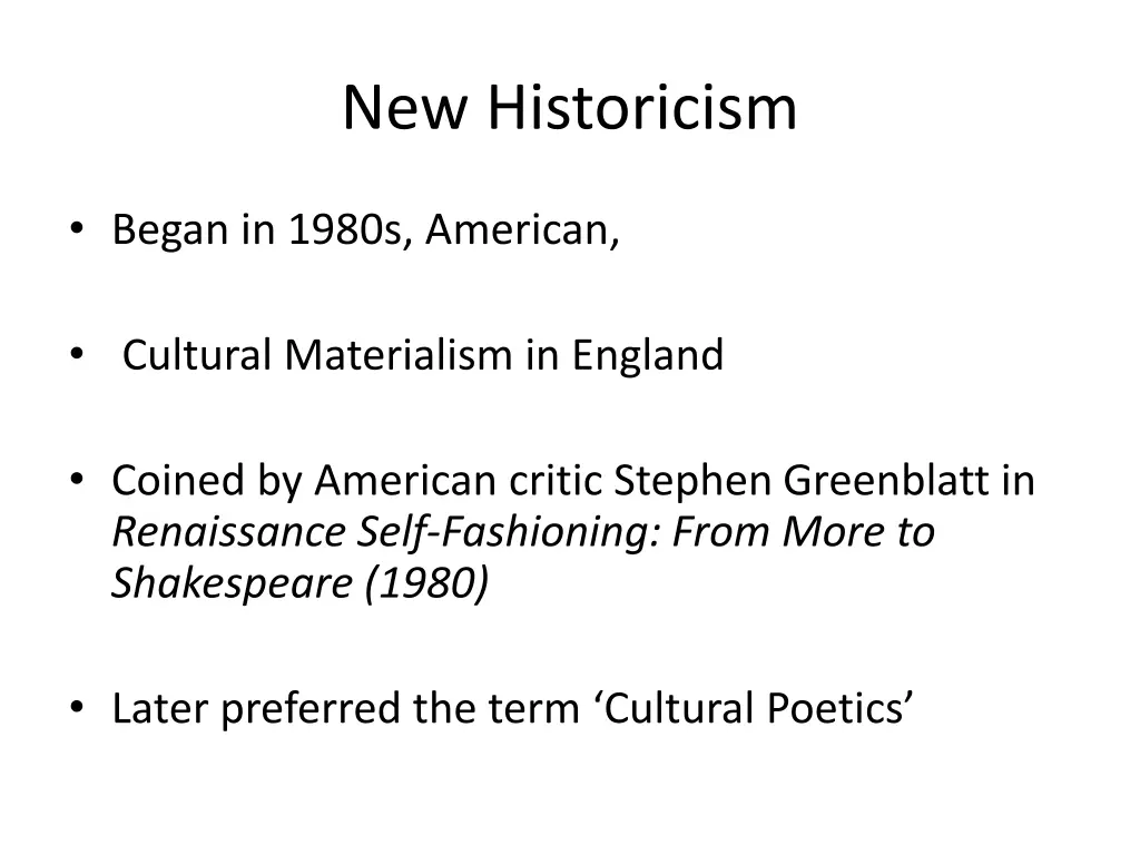 new historicism