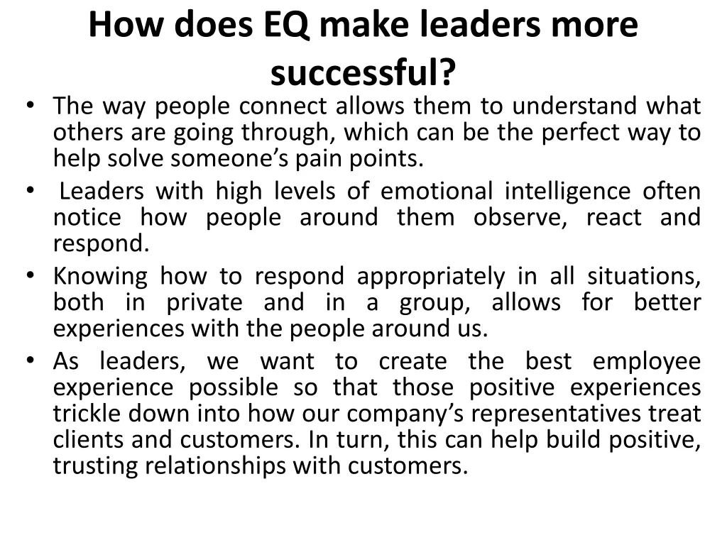 how does eq make leaders more successful