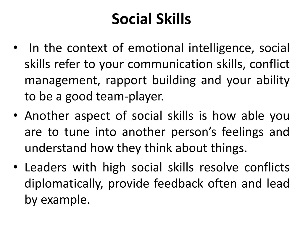 social skills