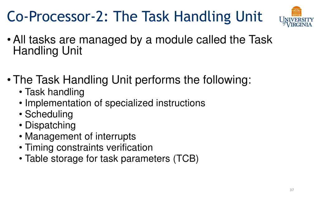 co processor 2 the task handling unit