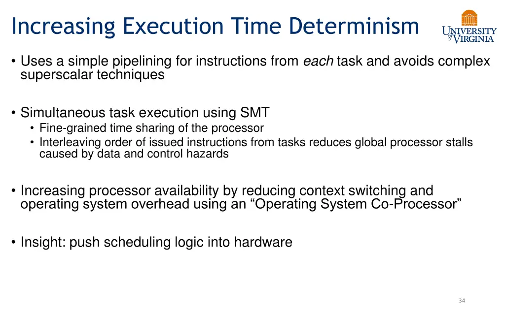 increasing execution time determinism