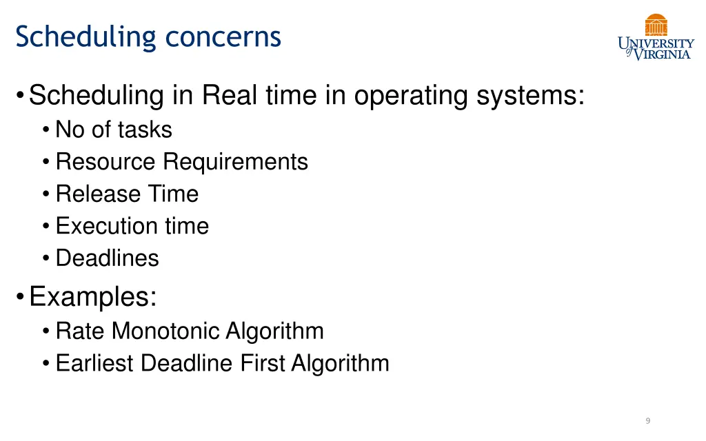 scheduling concerns