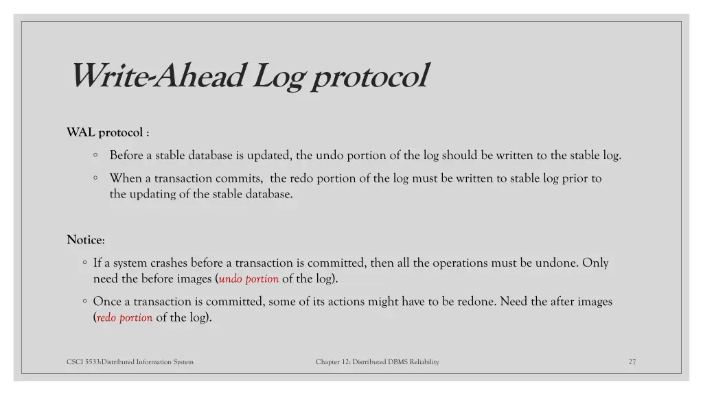 write ahead log protocol