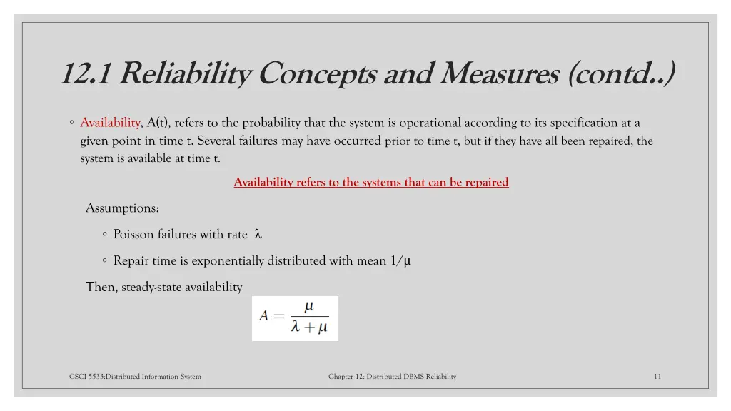 12 1 reliability concepts and measures contd 6