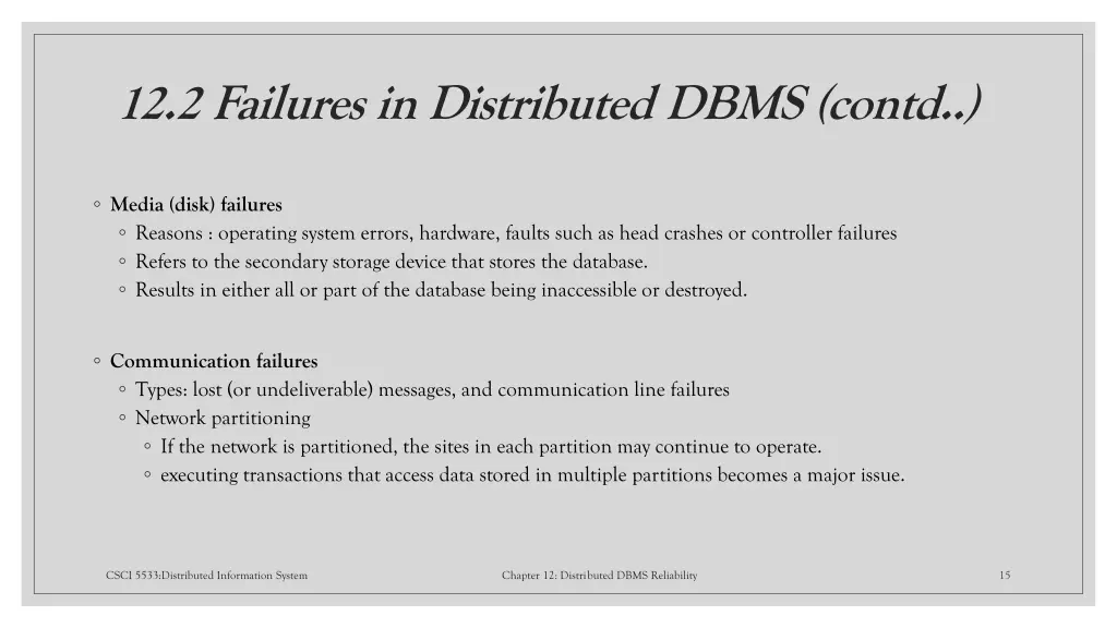 12 2 failures in distributed dbms contd