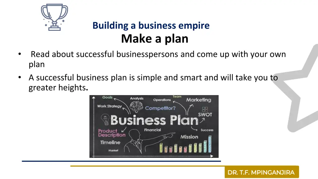 building a business empire make a plan