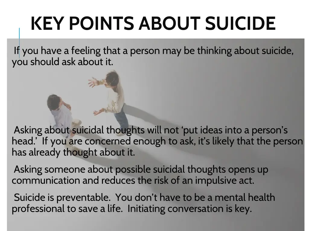 key points about suicide