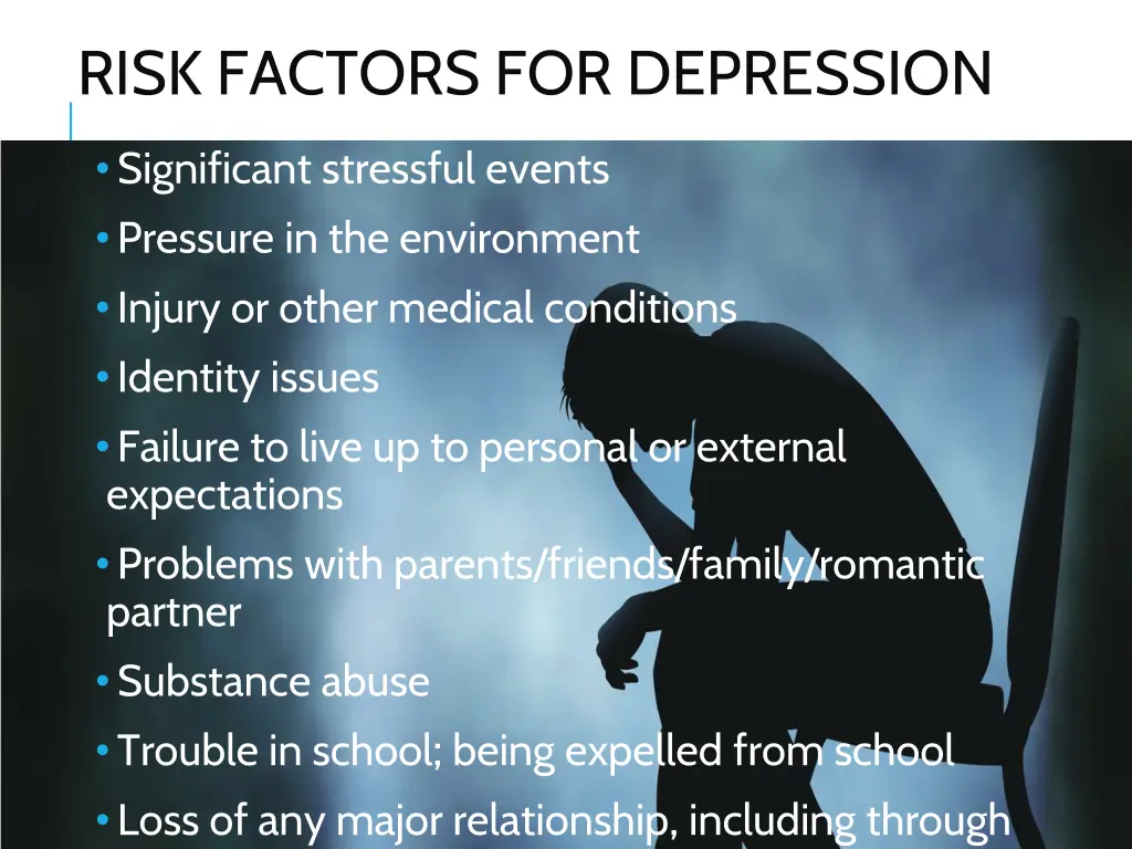 risk factors for depression