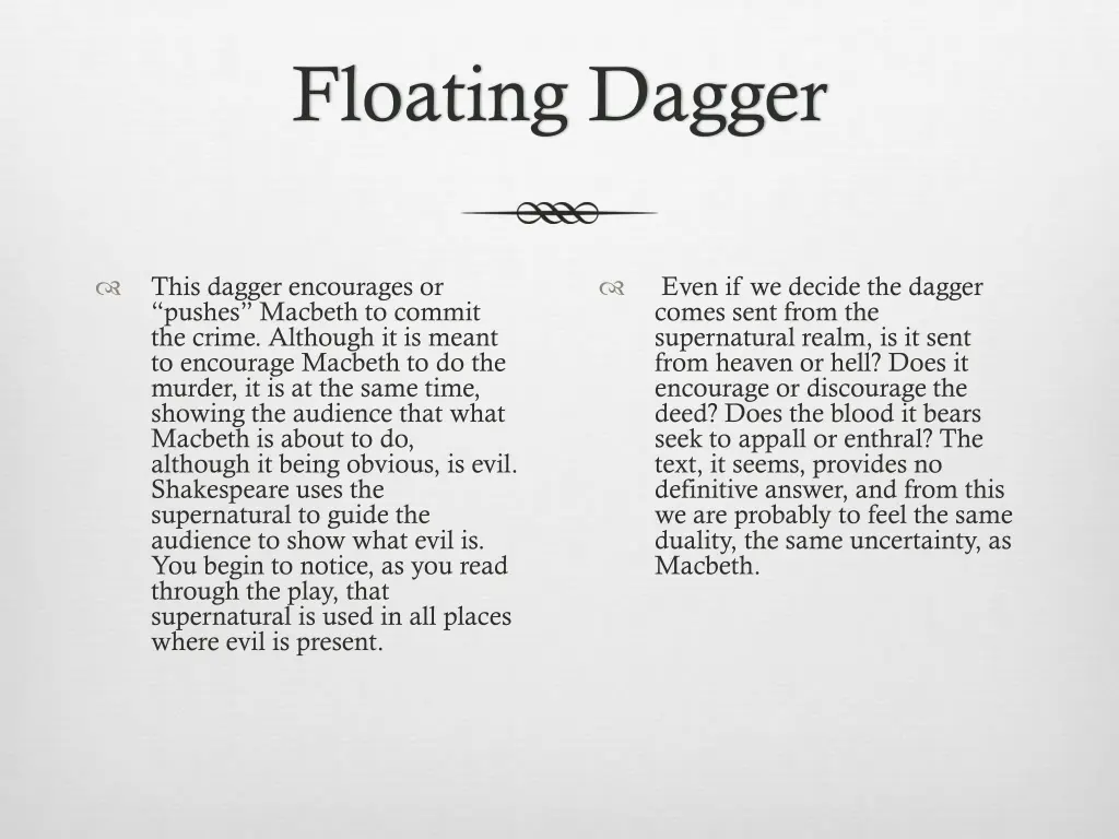 floating dagger