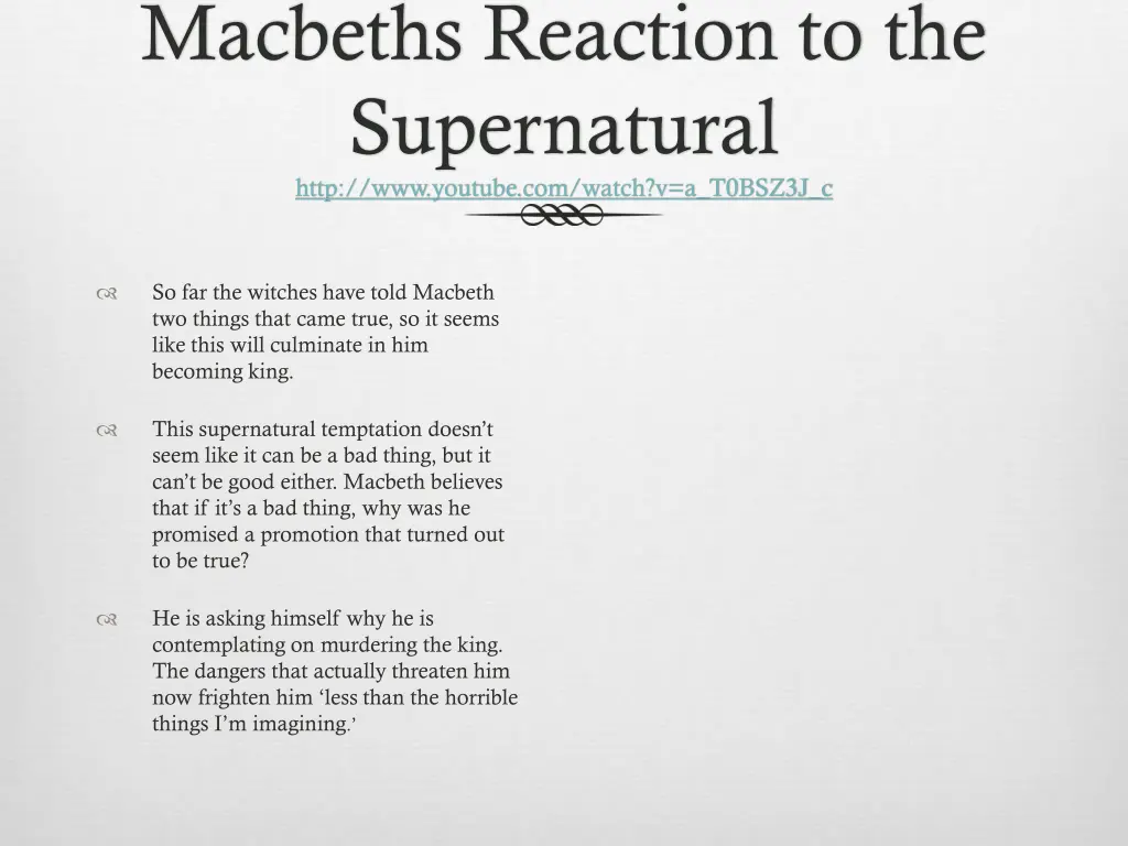 macbeths reaction to the supernatural http