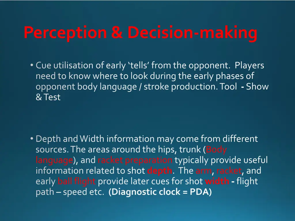 perception decision making 1