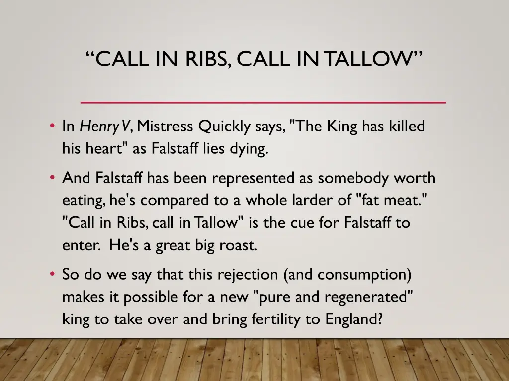 call in ribs call in tallow