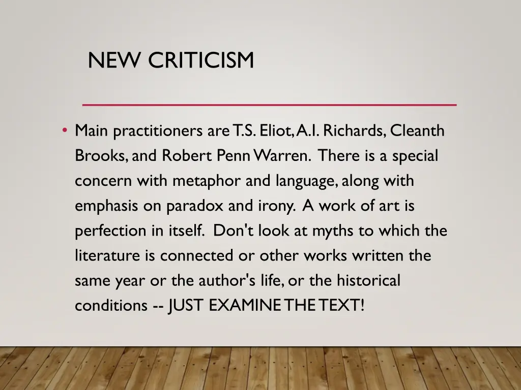 new criticism