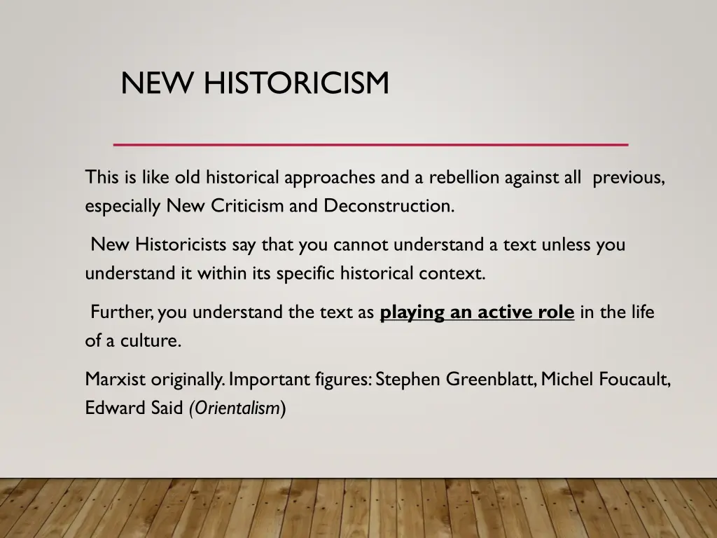 new historicism