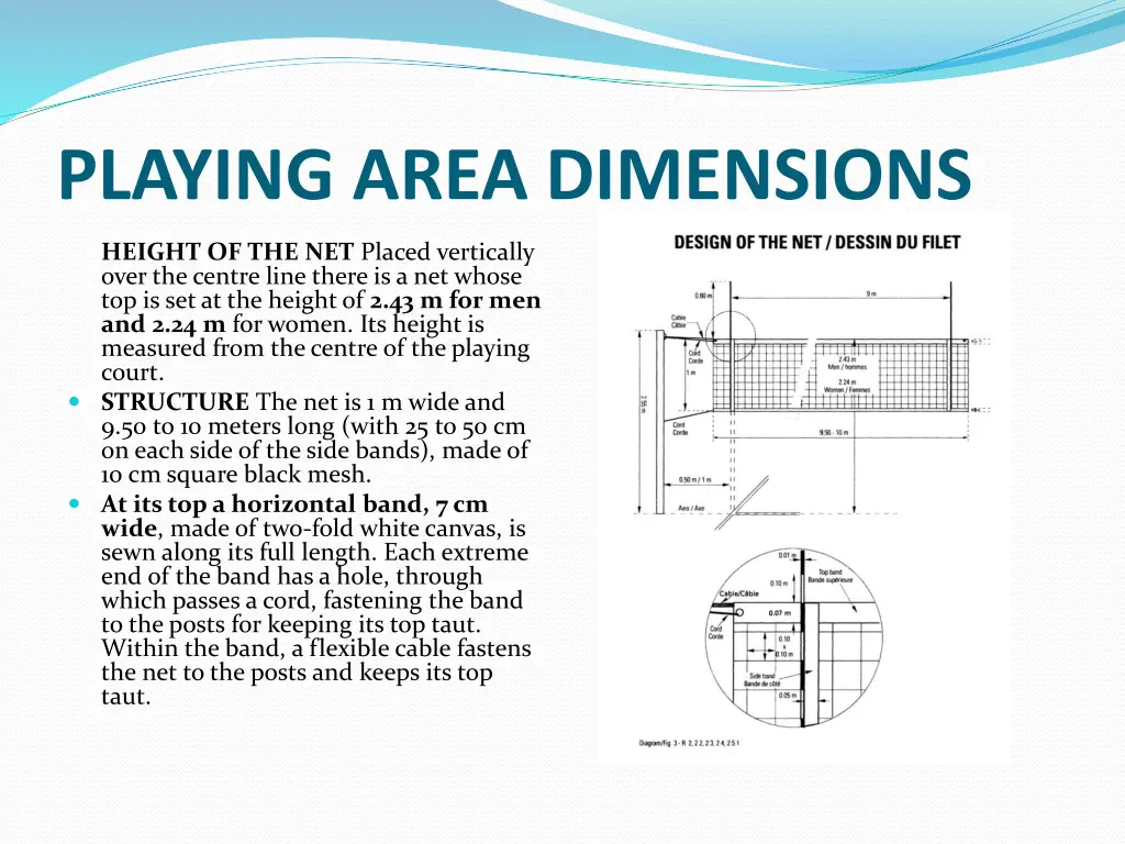 playing area dimensions 3