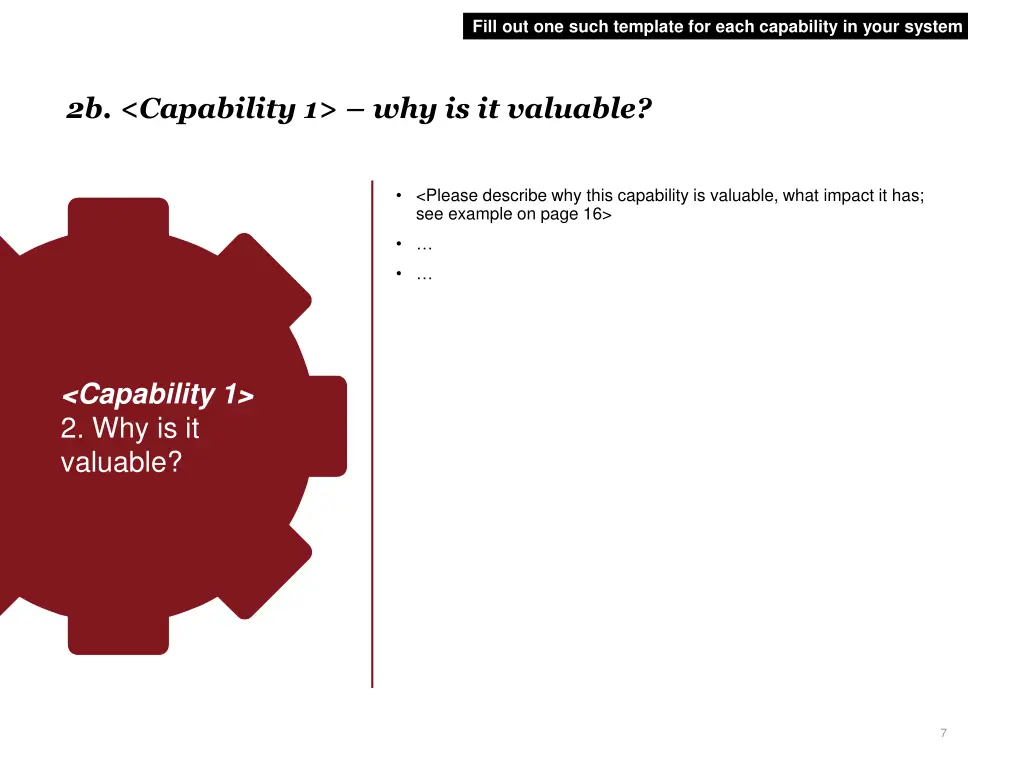 fill out one such template for each capability 2