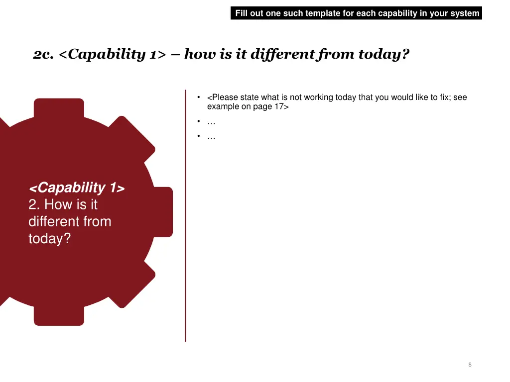 fill out one such template for each capability 3