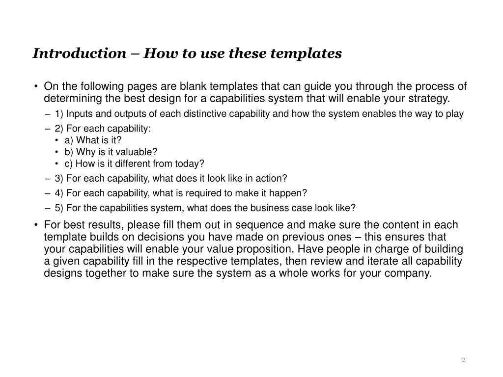 introduction how to use these templates