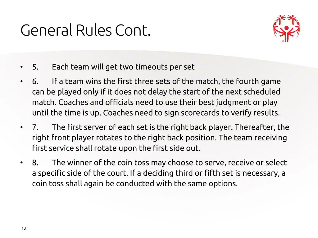 general rules cont