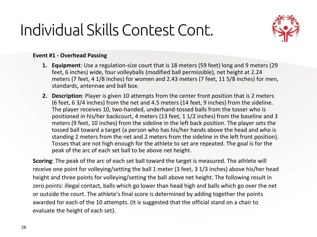 individual skills contest cont