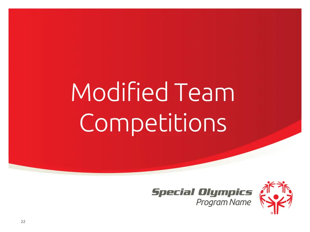 modified team competitions