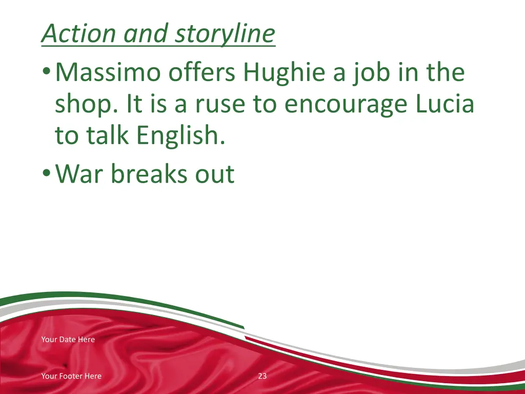 action and storyline massimo offers hughie