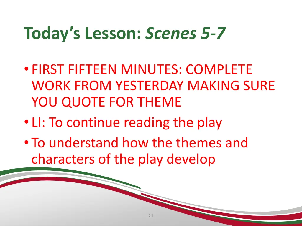 today s lesson scenes 5 7