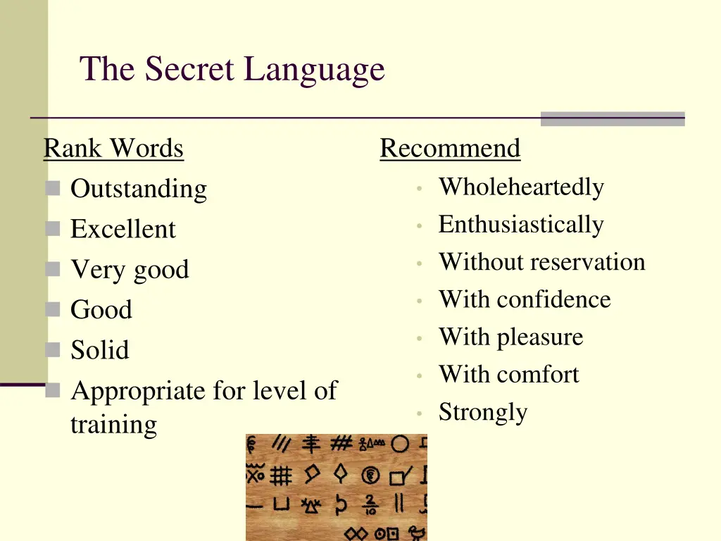 the secret language