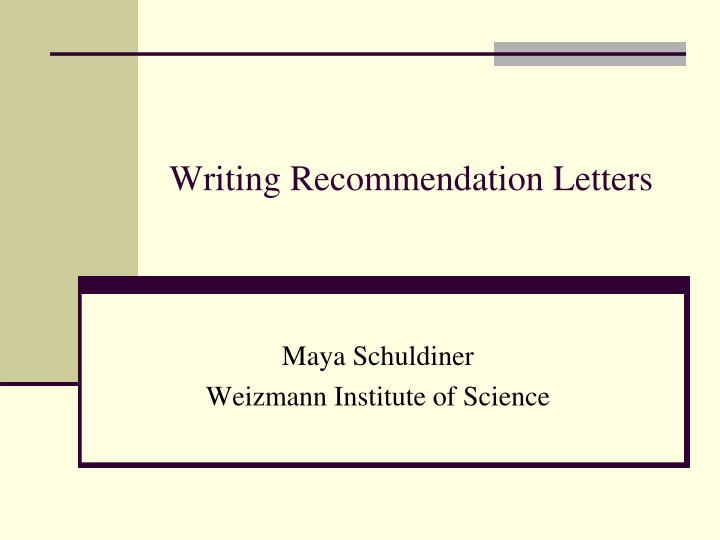 writing recommendation letters