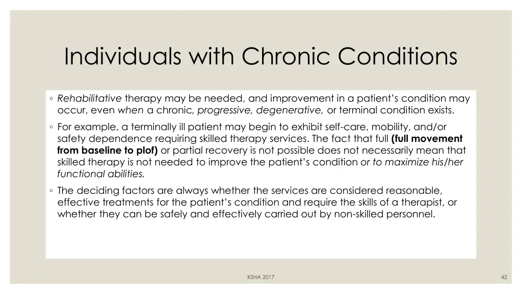 individuals with chronic conditions