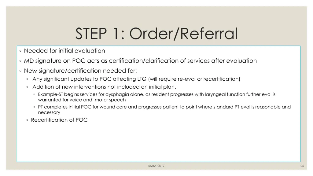 step 1 order referral