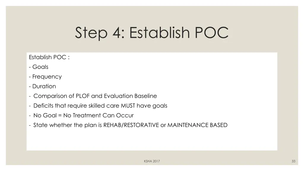 step 4 establish poc