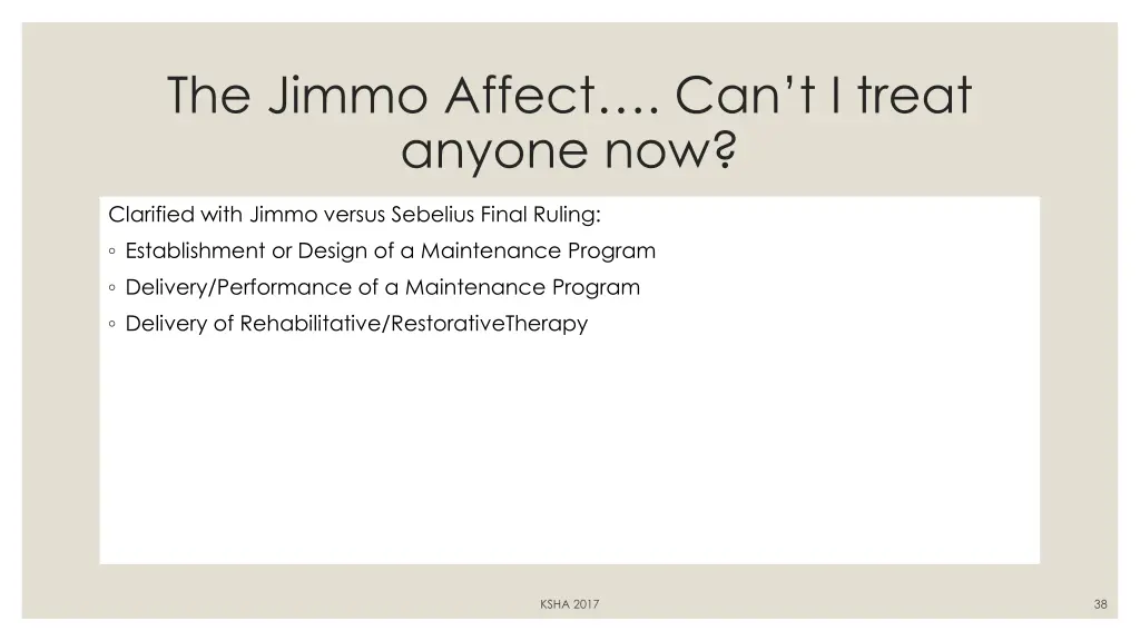 the jimmo affect can t i treat anyone now