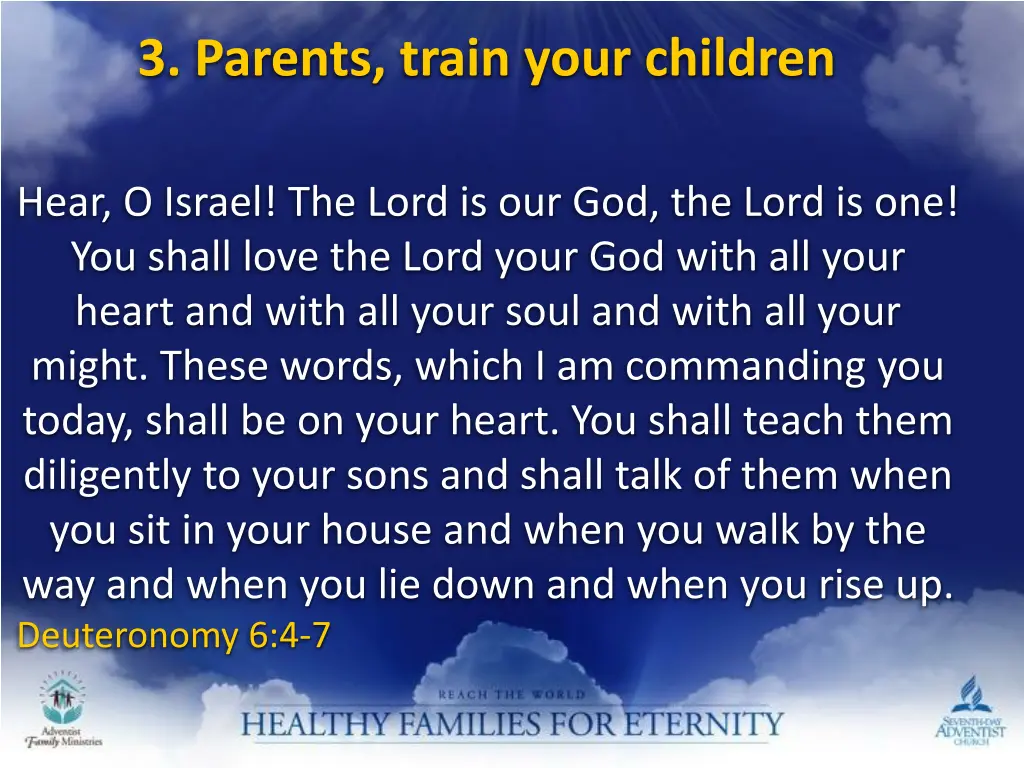 3 parents train your children 1