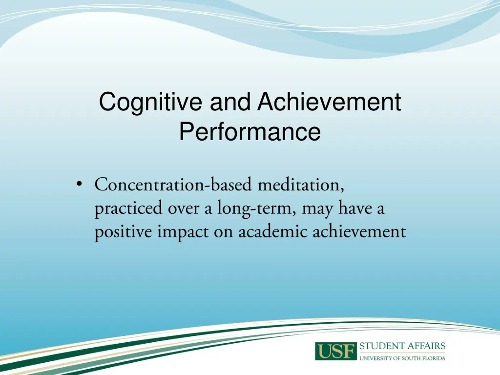 cognitive and achievement performance