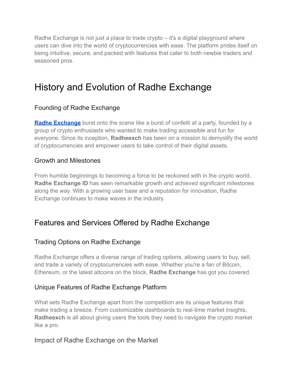 radhe exchange is not just a place to trade