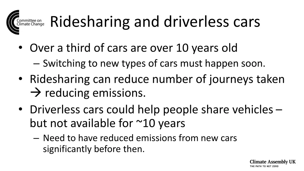 ridesharing and driverless cars