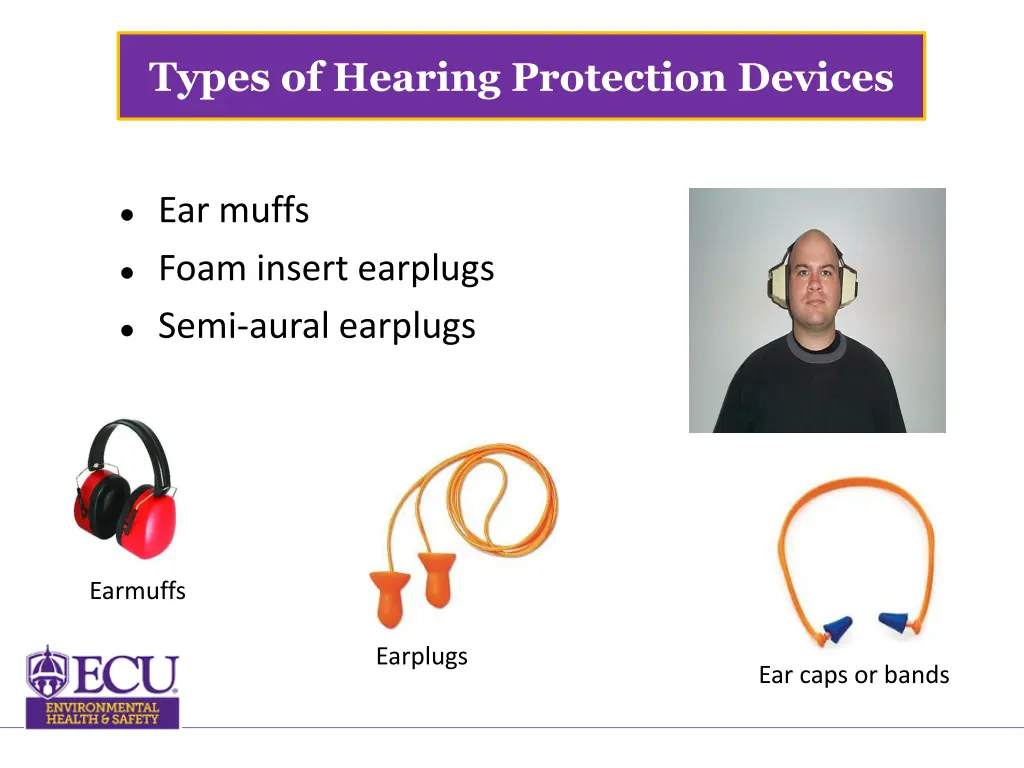 types of hearing protection devices