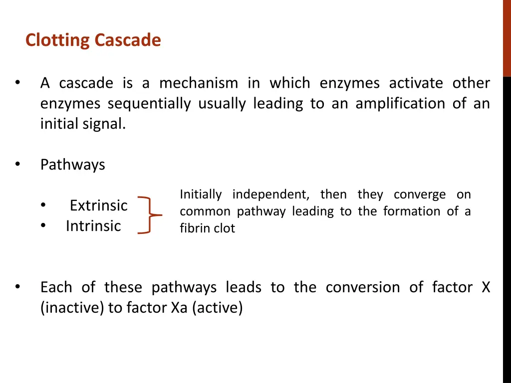 clotting cascade