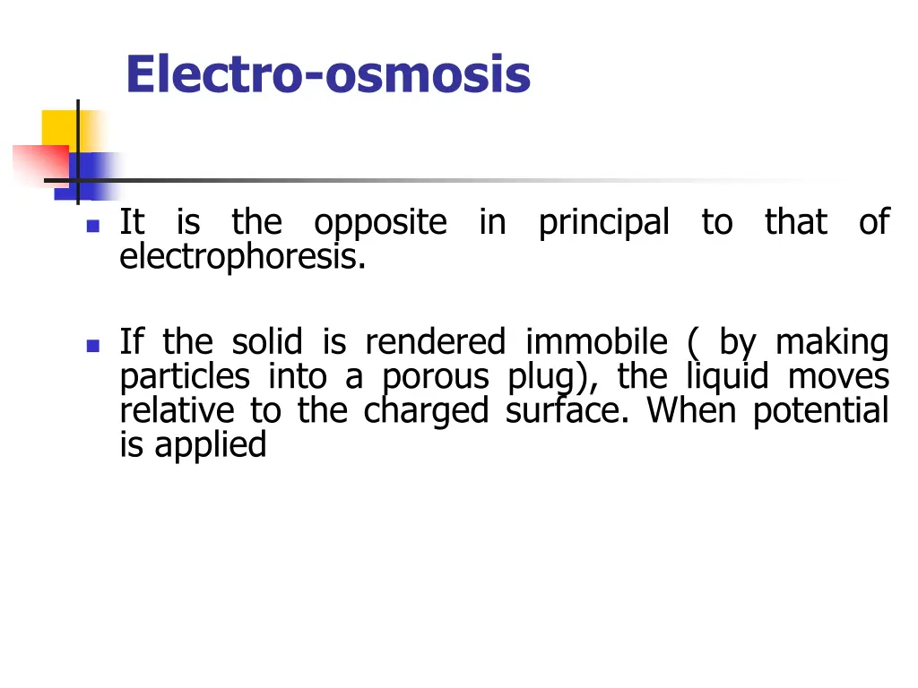 electro osmosis