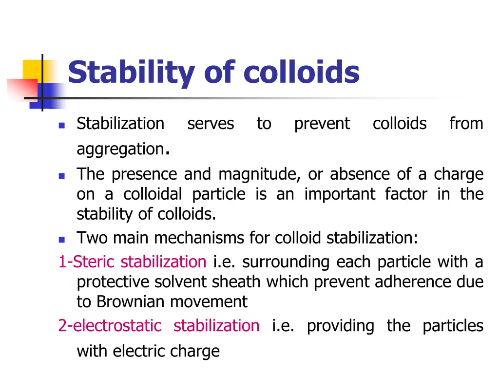 stability of colloids 1