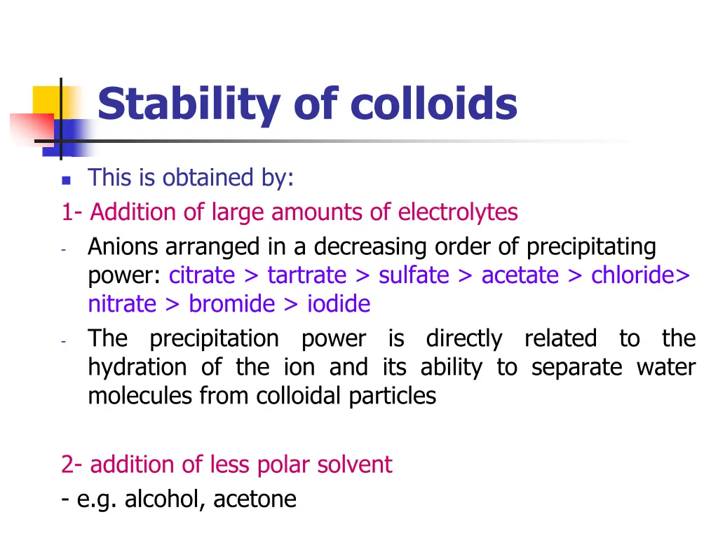 stability of colloids 5