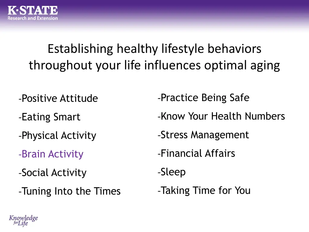 establishing healthy lifestyle behaviors