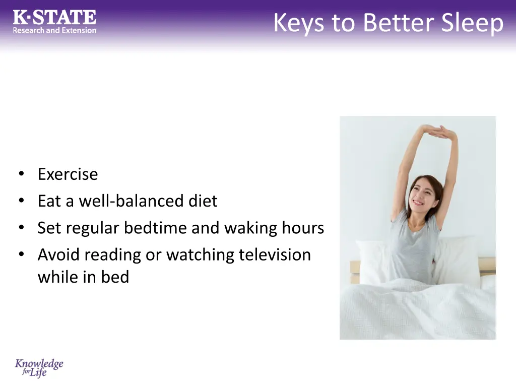 keys to better sleep