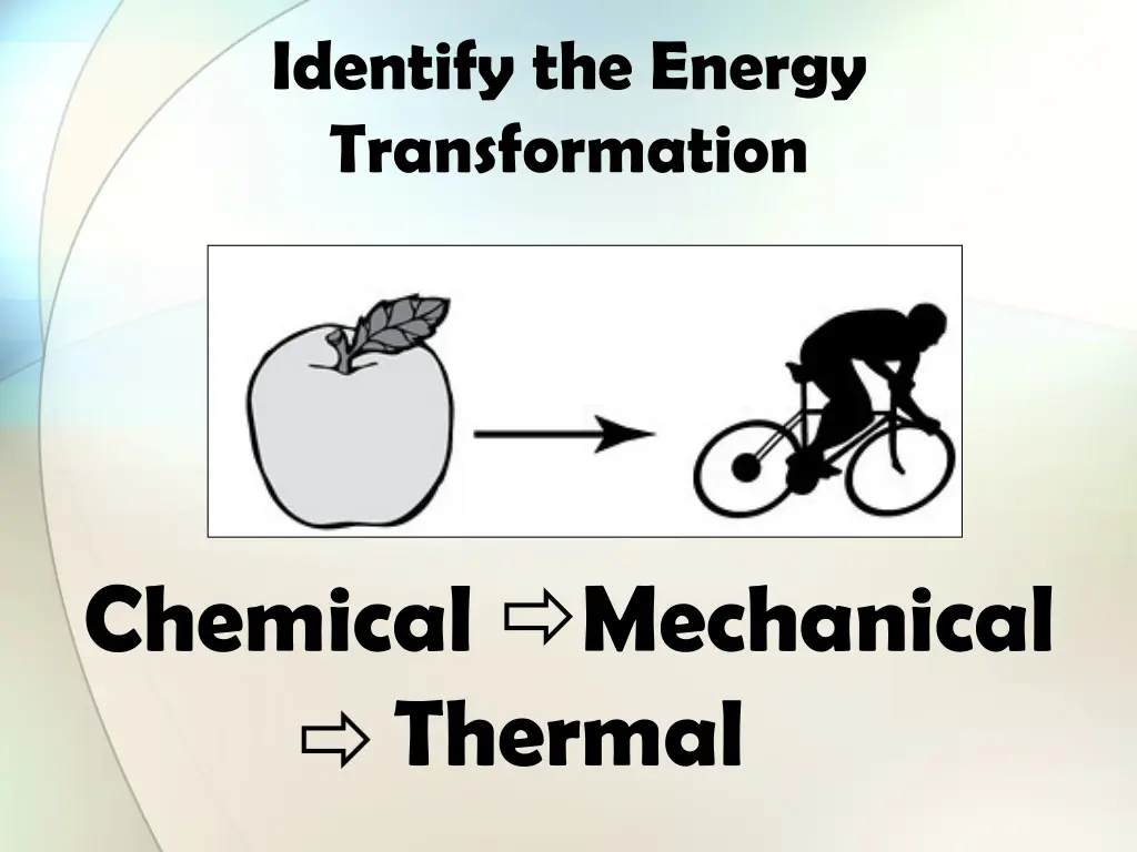 identify the energy transformation 2