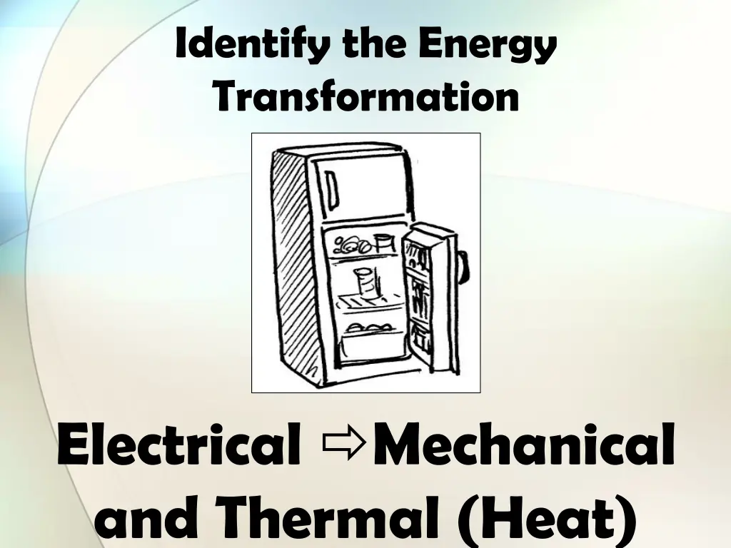 identify the energy transformation 5