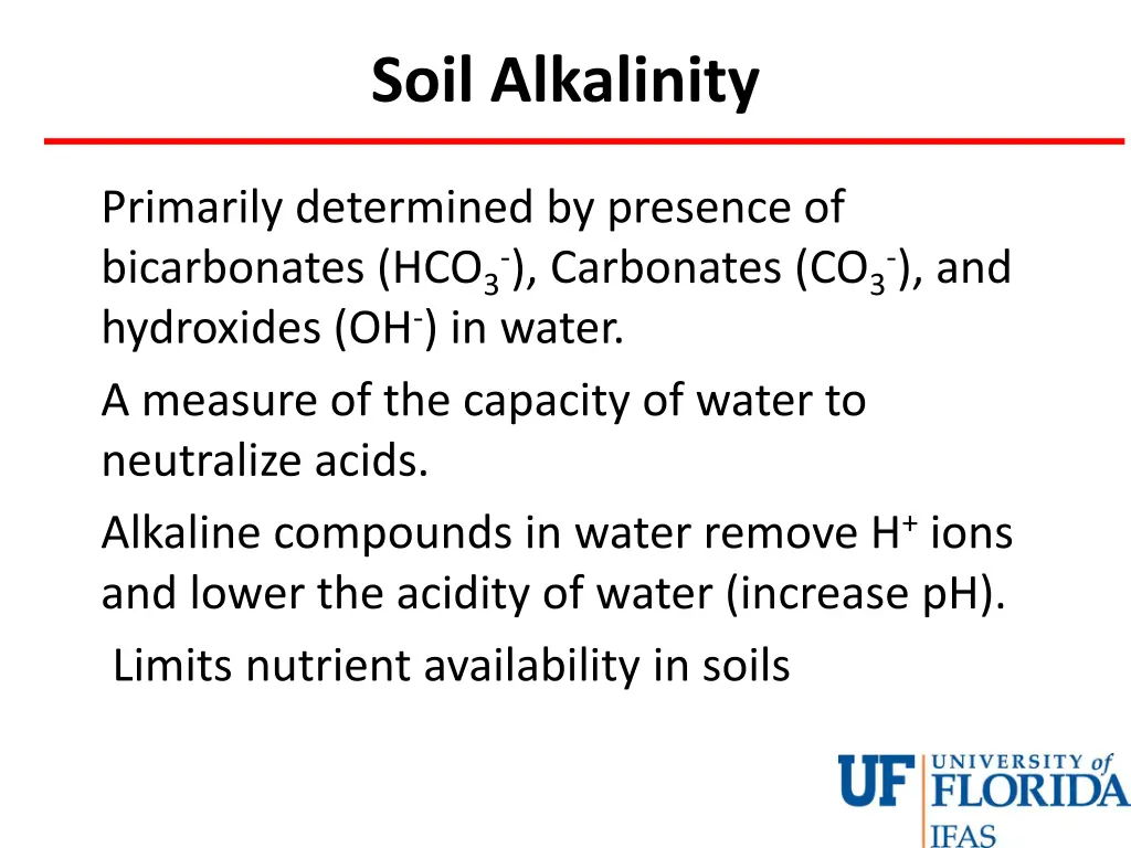 soil alkalinity